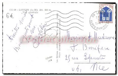 Levens (A.-M.) — Algemene uitzicht — Alt. 600 m. — De Editions « MAR » — Achterkant