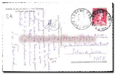 Levens (A.-M.) alt. 600 m. — Vista Geral — A Pensão dos Crianços — L. GILLETTA & Cie — Verso