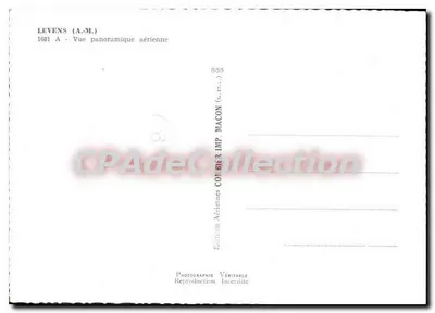 Levens (A.-M.) — Widok panoramiczny z lotu — Wydawnictwo Combier, Mâcon — Rewers