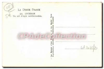 Luceram — Gniazdo orła śródziemnomorskiego — La Douce France, n° 379 — Rewers