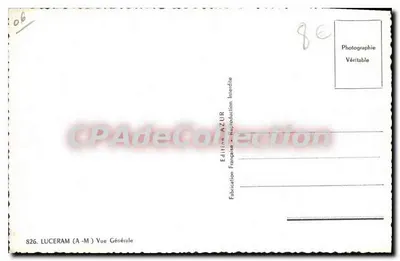 Luceram — vue générale — Édition AZUR — Rewers