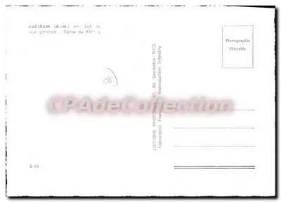 Luceram (A.-M.) — Ogólny widok, kościoł z XV wieku — Wydawnictwo Gambetta, Nice — Rewers
