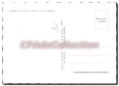 Luceram (A.-M.) — Ogólny widok — Wydawnictwo Gilletta, Nice — Rewers
