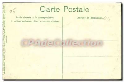 Menton — Widok z granicy z Włochami — Stara pocztówka de Collection — Rewers