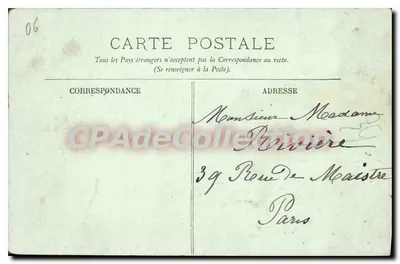 Menton — Vista scattata dal Boulevard de Carcasson — LL — n°429 — Verso