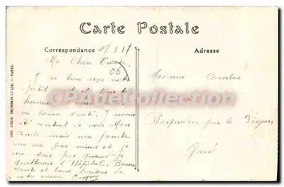 Menton (Alpes-Mar.) — Franse en Italiaanse douaniers aan de grens — ND. Fot. — Achterkant