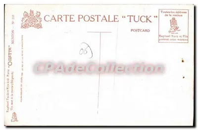 Menton — widok portu i gór — wydawnictwo Tuck — Rewers