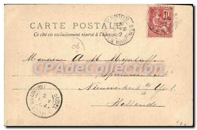 Menton - Starej ulicy — wydawca Giletta, Nice, nr 575 — Rewers