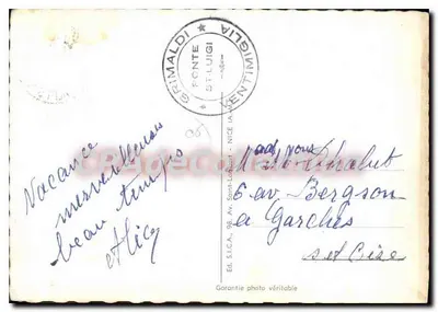 Menton - Fronteira Franco-Italiana, Ponte Saint-Luigi, A Aduana Italiana — Verso
