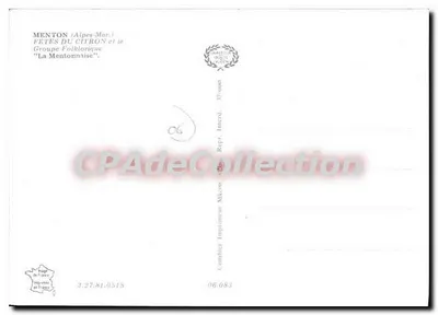 Festiwal cytryny — Menton — Grupa Folklorystyczna "La Mentonnaise" — Rewers