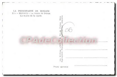 Księstwo Monako — Przejście straży — Éditions Françaises, Nice — Rewers