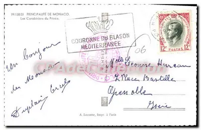 Carabinierzy Princesi — Kraj Monako — wydawca La Cigogne — Rewers