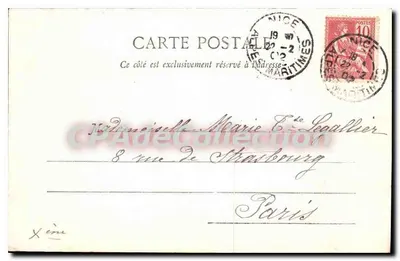 Nice - Kasyno, Plac Masséna — Wydawnictwo Gilletta, nr 509 — Rewers