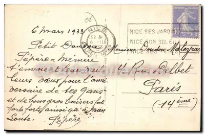 Nice — Ogród Króla Alberta I i kasyno — Blanchette, n°367 — Rewers