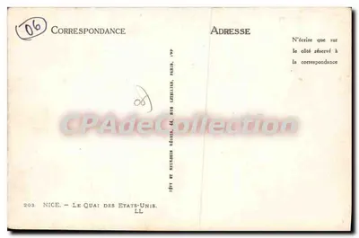 Nice — Der Quai des États-Unis — Verlag LL Nr. 203 — Rückseite