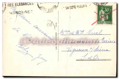 Nice — Ogród Albert — Wydawnictwo Elegancji Świata — Rewers