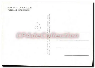 Carnaval de Nice XCII — "Welcome in the Moon" — As Edições "MAR" — Verso