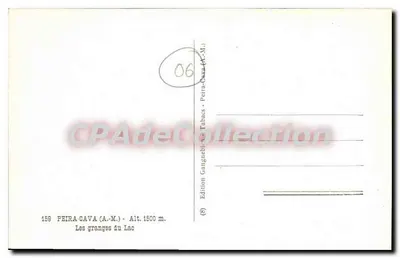 As granges do Lago — PEIRA-CAVA (A.-M.) — Alt. 1500 m. — Edição Gangnebien - Tabacs — Verso