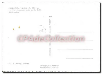 Peïra-Cava (A.-M.) — widok ogólny z Table d'Orientaion — Combiér Imp. "CIM" — Rewers