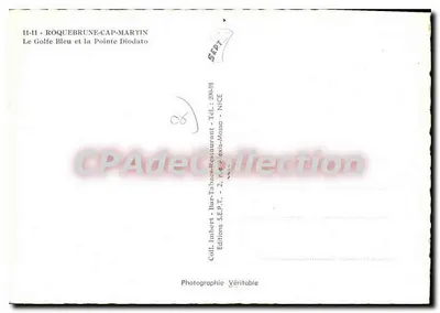 Roquebrune-Cap-Martin — Il Golfo Blu e la Punta Diodato — Edizioni S.E.P.T. - Coll. Imbert — Verso