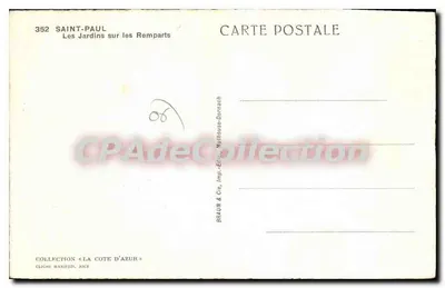 Saint-Paul-sur-Répartis — Ogród na Zamek — Braun & Cie, Drukarnia Malhouse-Dornach — Rewers
