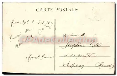 La Turbie — Ristorante del Righi e il Monte Agel — Strada della Corniche — Edizione Gilletta — Verso