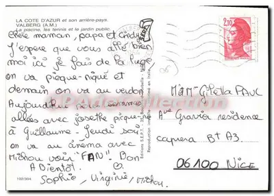 La Côte d'Azur i jej tło — Valberg (A.M.) — Editions S.E.P.T. — n° 102/304 — Rewers