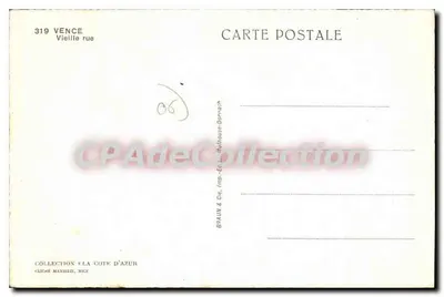 Vence — Stara ulica — Braun & Cie, drukarnia, Mulhouse-Darrach — Rewers