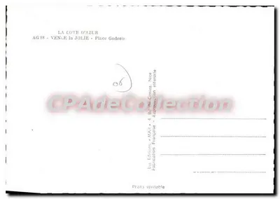 Kościół w Vence — Wieża z dzwonnicą i fasada — Éditions MAIS, Nice — Rewers