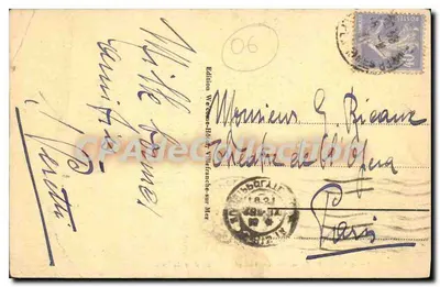 VILLEFRANCHE-sur-MER — Ogólny widok Portu Rybackiego — Wydawnictwo Wallemme-Haute-Villefranche-sur-Mer, nr 12 — Rewers