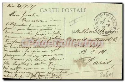 Villefranche — A Cidade e a Baía — Edição Willetta — Nice, n°300 — Verso
