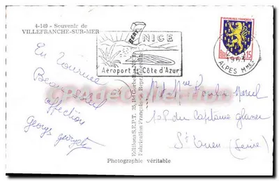 Villefranche-sur-Mer — Herinnering aan Villefranche — Uitgaven S.E.P.T. N°4-149 — Achterkant