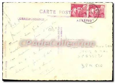 Porto di Tolone — vista aerea con navi da guerra — CPAdeCollection — Verso