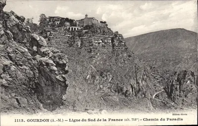 Gourdon (A.-M.) — Linha do Sul da França (alt. 758 m) — Caminho do Paraíso — Edição Gilletta