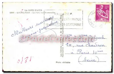Golfe-Juan — Port, widok ogółem — Les Éditions Françaises — Rewers