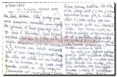 विला सें-कैमिल - थिओल (ए.एम.) — टेरेस के एक कोना — एबिल, संस्करण 4077 — पीछे