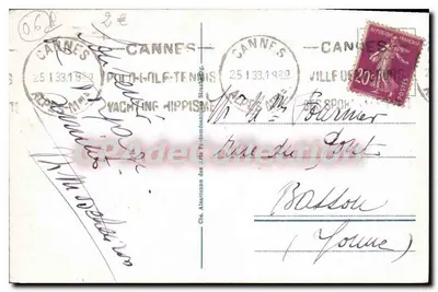 Eze — (wys. 541 m) widok z Wielkiej Corniche — w oddali Cap Ferrat i Villefranche — Rewers