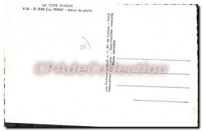 Se Jean Cap Ferrat — Retorno da pesca — Edições «MAR» — Verso