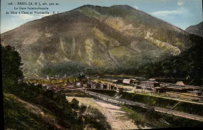 A Estação Internacional de Nice em Céni e Vintimille — Breil (A.M.), alt. 300 m.