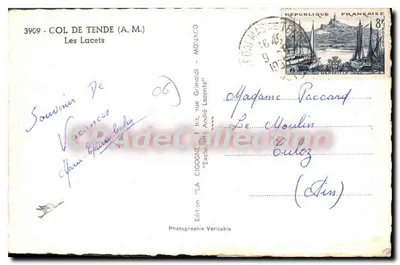 A Garça — Col de Tende (A.M.) — Edição 'A Garça', Fotógrafo Verdadeiro — Verso