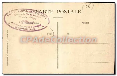 Gourdon (A.-M.) — Linha do Sul da França (Alt. 758 m.) — Caminho do Paraíso — Edição Giletta, n° 1118 — Verso