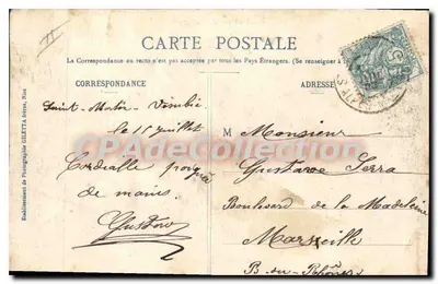Berre-lès-Alpes — widok wioski z wysokości — Wydawnictwo Giletta, fot., Nice, nr 1294 — Rewers