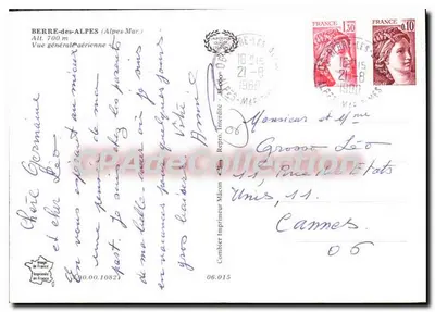 Berre-des-Alpes — Ogólny widok z powietrza — Drukarnia Combier — Rewers