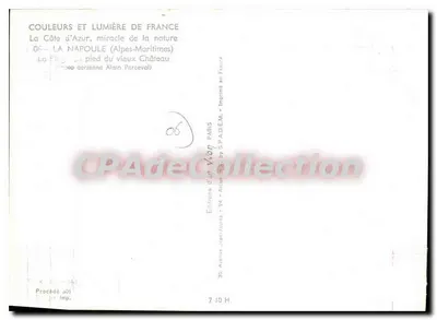 La Côte d'Azur, cud natury — La Napoule (Alpes-Maritimes) — stóp starych Zamek — fotografia z lotu Alain Perceval — Rewers