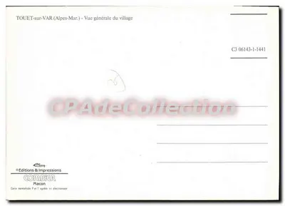 TOUET-sur-VAR — Vista generale del paese — Edizioni & Stampa COMDTER Macon — Verso