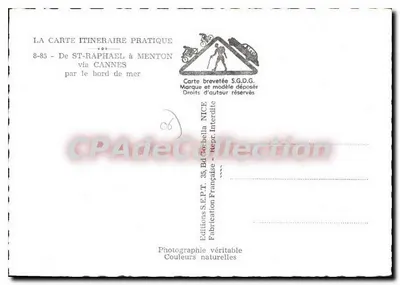 St-Raphaël do Menton — przez Cannes — Wydawnictwo S.E.P.T. NICE — Rewers