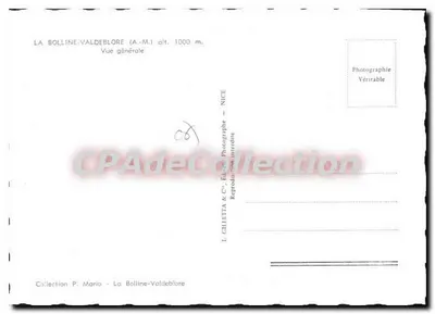 La Bolline-Valdeblore — Vista geral — L. Gilletta & Cie, Nice — Verso