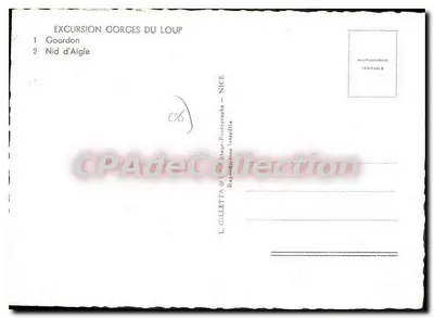 Gourdon — vista panorâmica — L. Cilletta & Cie, Nice — Verso