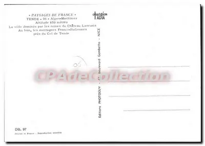 Tende — Alpes-Maritimes — Éditions Photoguy — Rewers