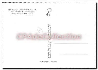 Côte d'Azur — Souvenir de la Côte d'Azur — Éditions S.E.P.T. Ed. Corbella — Rewers